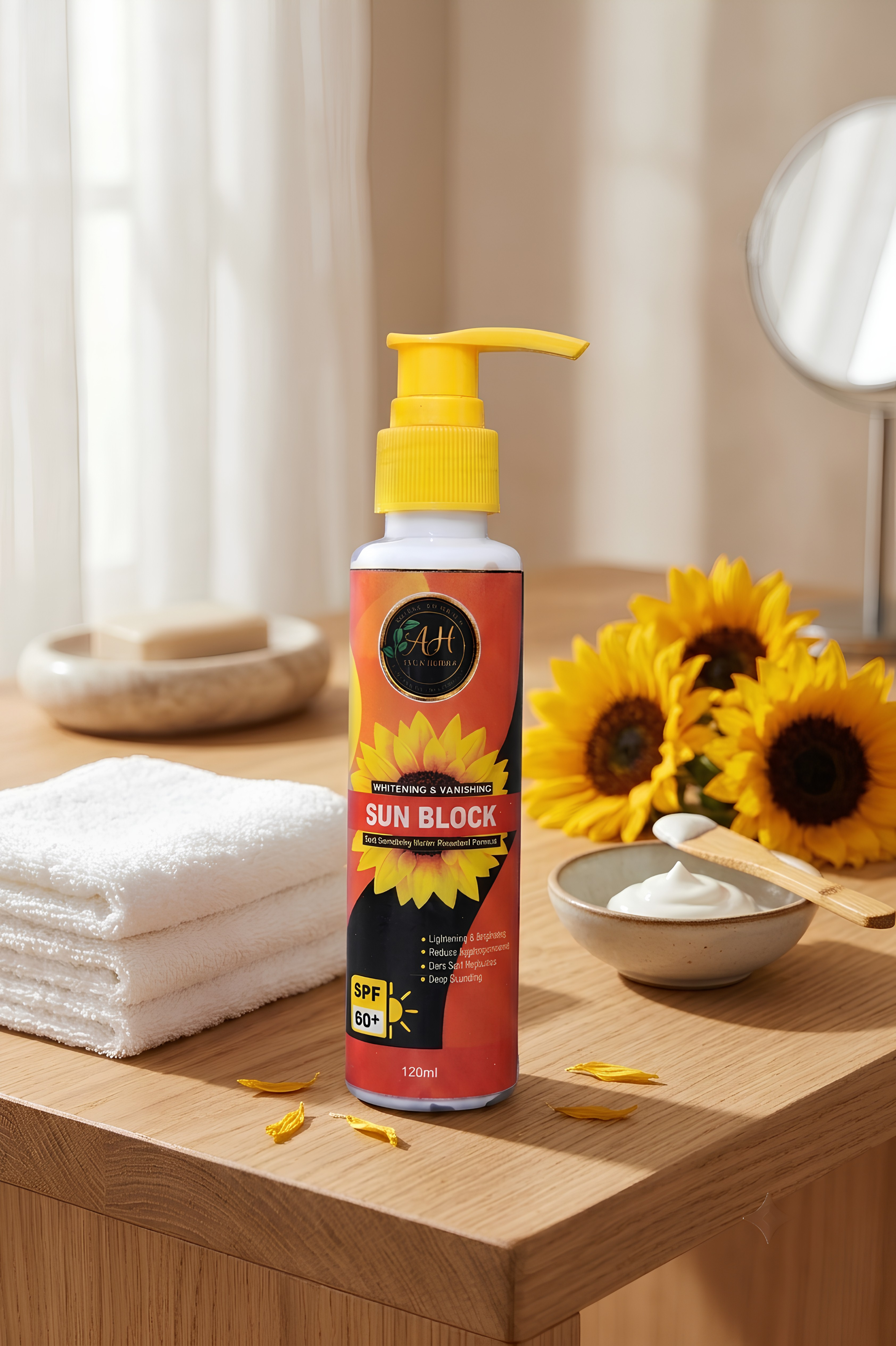 Aylish Herb Whitening & Vanishing Sun Block SPF 60+ (120ml)